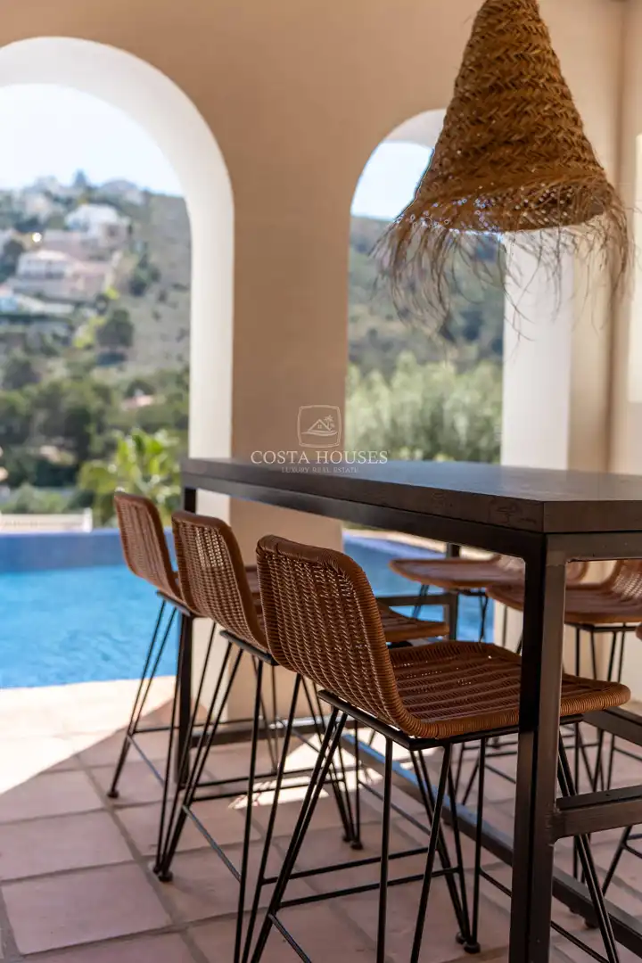 Terrassa de Casa o xalet en venda en Moraira amb Aire condicionat, Calefacció i Jardí privat