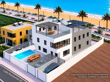 Adosado con piscina en venta en Calle Calle Rompeolas 24