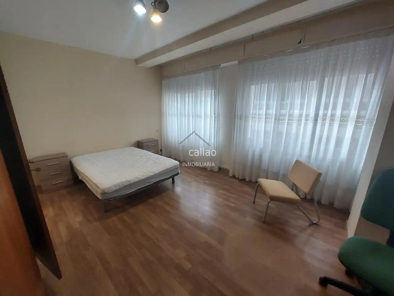Bedroom of Flat for rent in Ferrol  with Heating, Furnished and Balcony