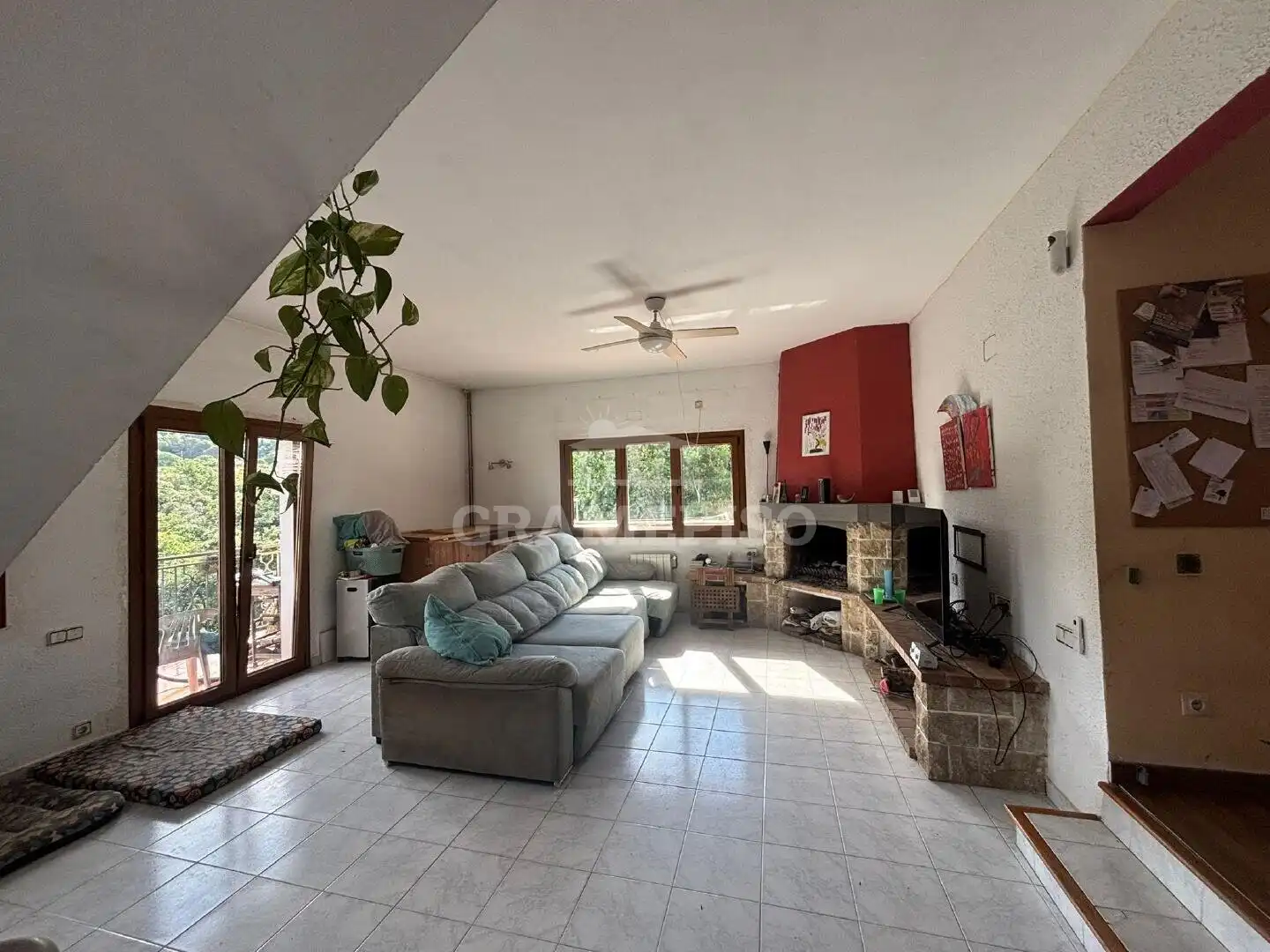 Sala de estar de Casa o chalet en venta en Sant Fost de Campsentelles