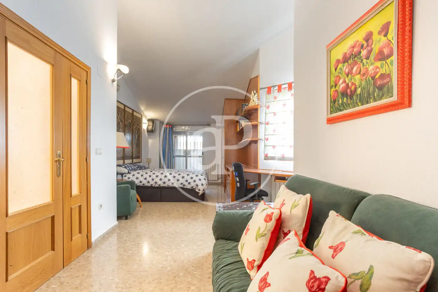 Sala d'estar de Pis de lloguer en Valencia amb Aire condicionat, Calefacció i Terrassa