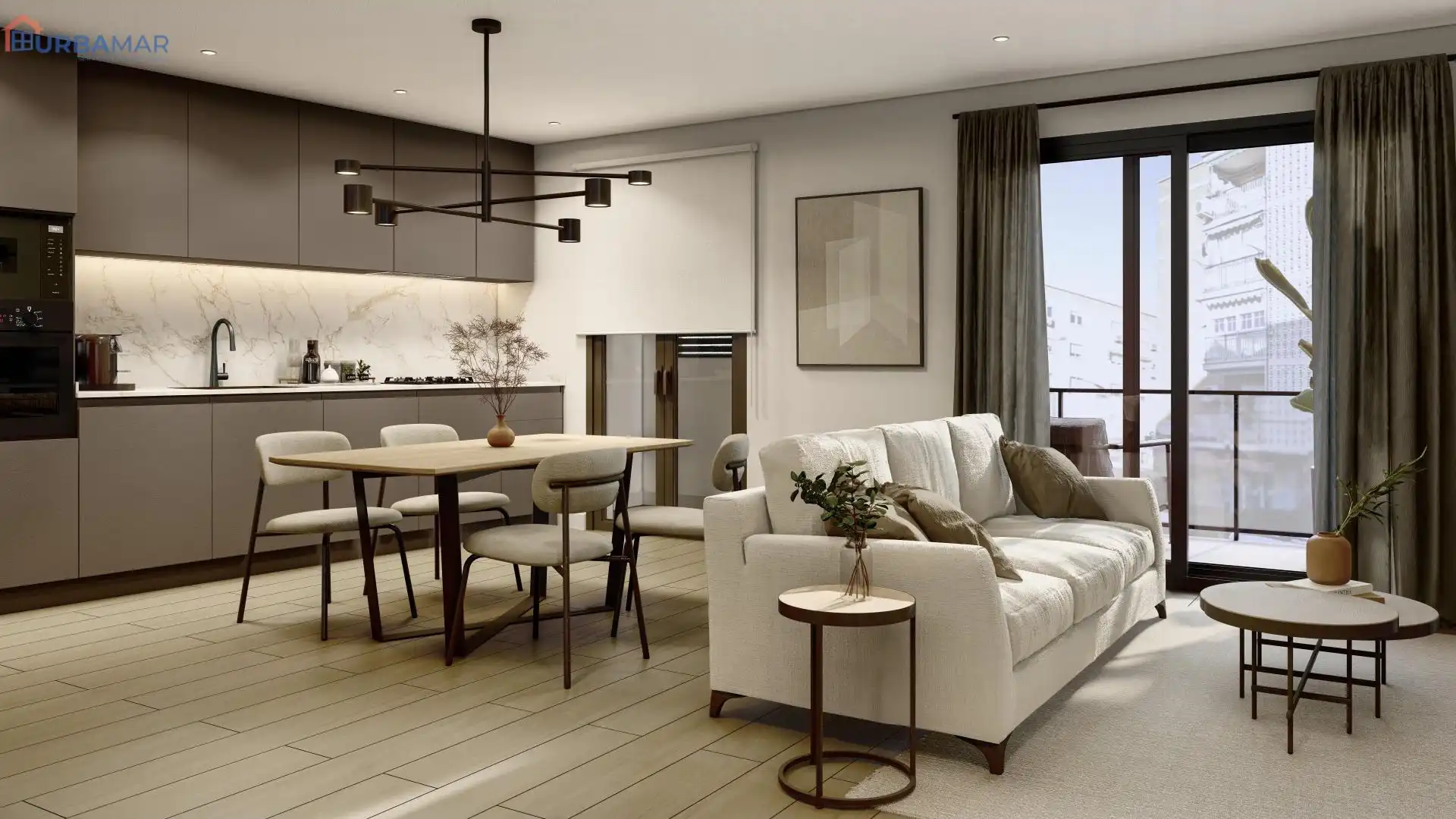 Wohnzimmer von Dachboden zum Verkauf in Leganés mit Klimaanlage, Heizung und Terrasse