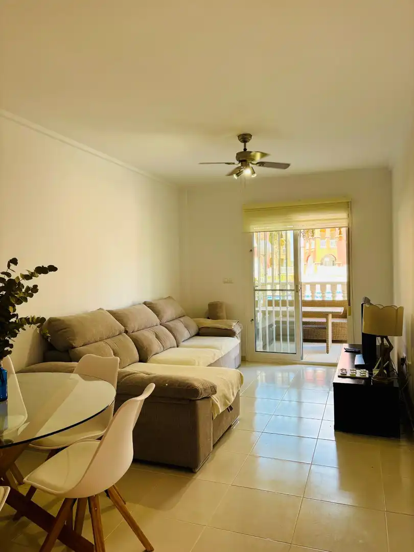 Living room of Ground floor for rent in Los Alcázares  with Air Conditioner, Terrace and Furnished