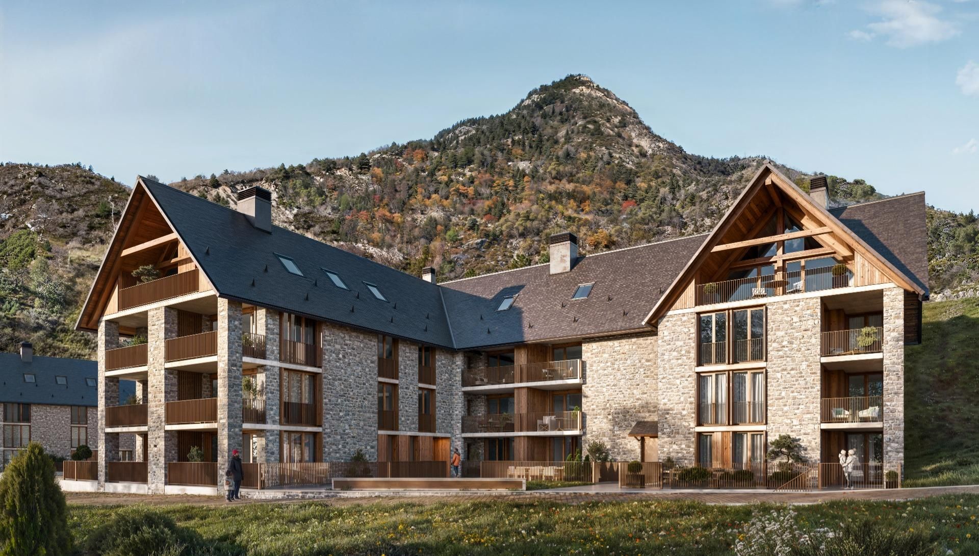 Vista exterior de Pis en venda en Panticosa amb Calefacció, Jardí privat i Terrassa