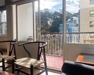 Balcony of Flat to rent in A Coruña Capital   with Heating, Parquet flooring and Furnished