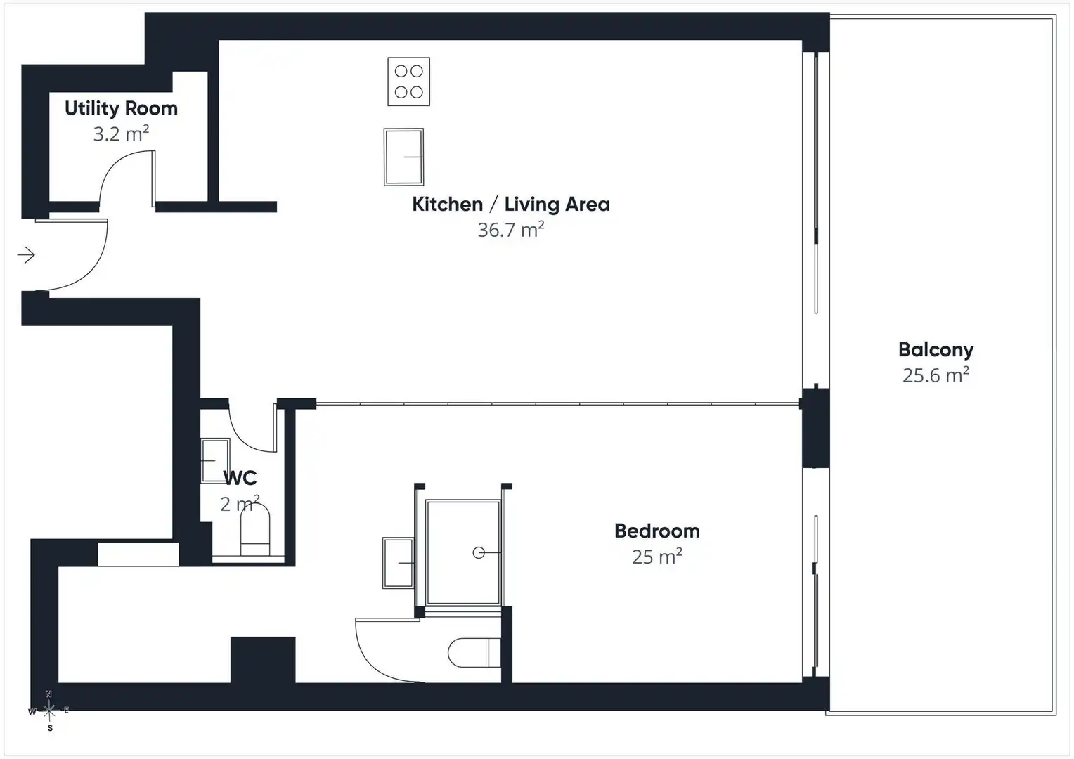 Dormitori de Apartament en venda en Ponent