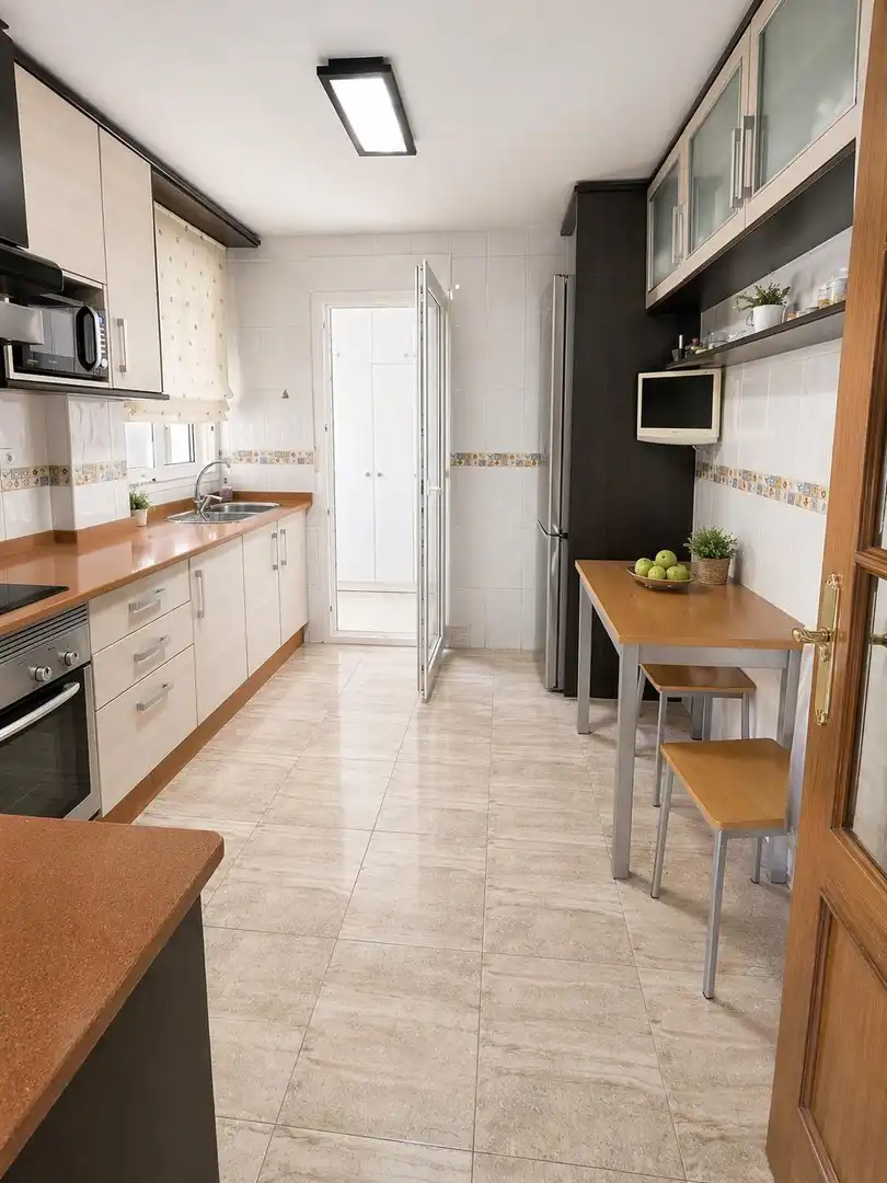 Kitchen of Flat for sale in Cartagena  with Air Conditioner, Terrace and Storage room
