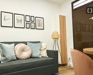 Living room of Flat to rent in  Madrid Capital  with Air Conditioner, Heating and Furnished