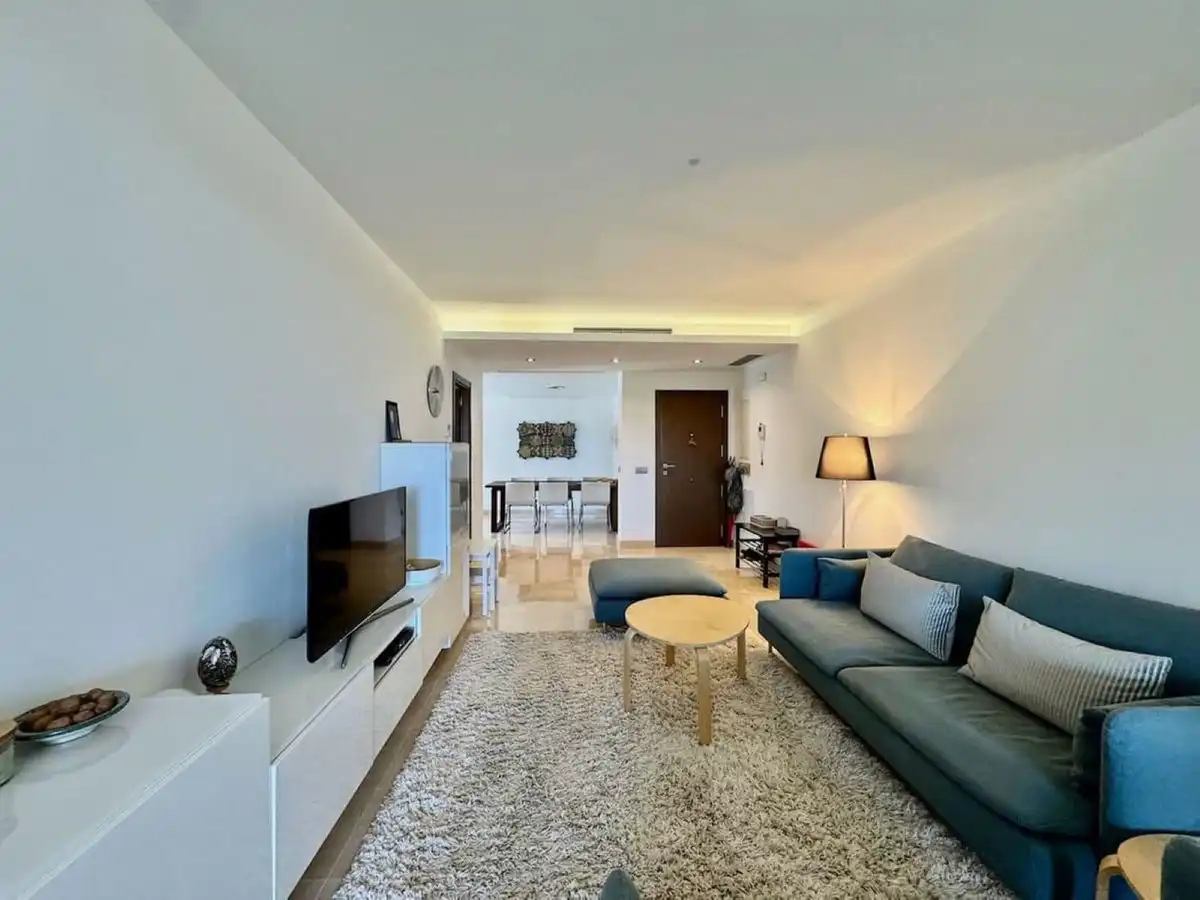 Sala de estar de Planta baja de alquiler en Ojén con Aire acondicionado, Jardín privado y Terraza
