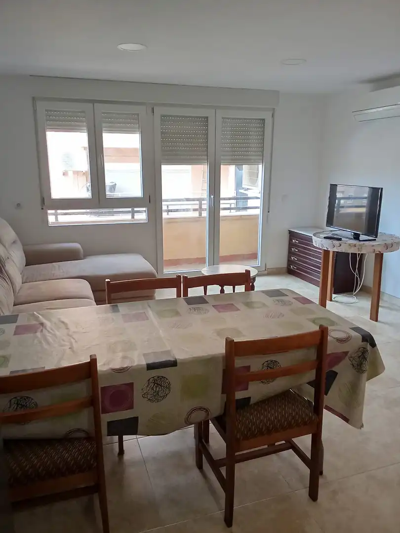 Sala d'estar de Apartament de lloguer en Sagunto / Sagunt amb Aire condicionat, Terrassa i Moblat