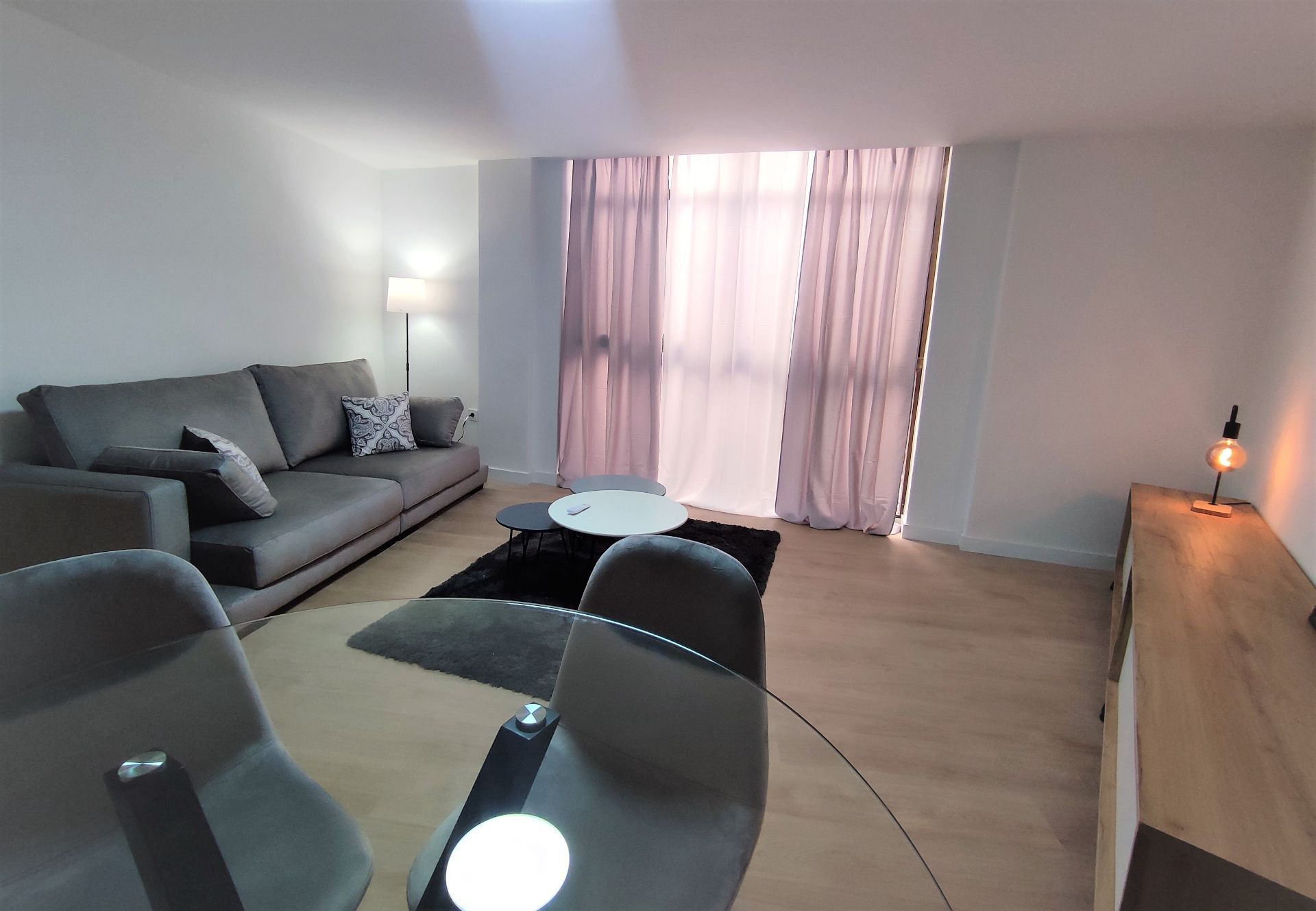 Sala de estar de Apartamento de alquiler en  Murcia Capital con Aire acondicionado, Calefacción y Amueblado
