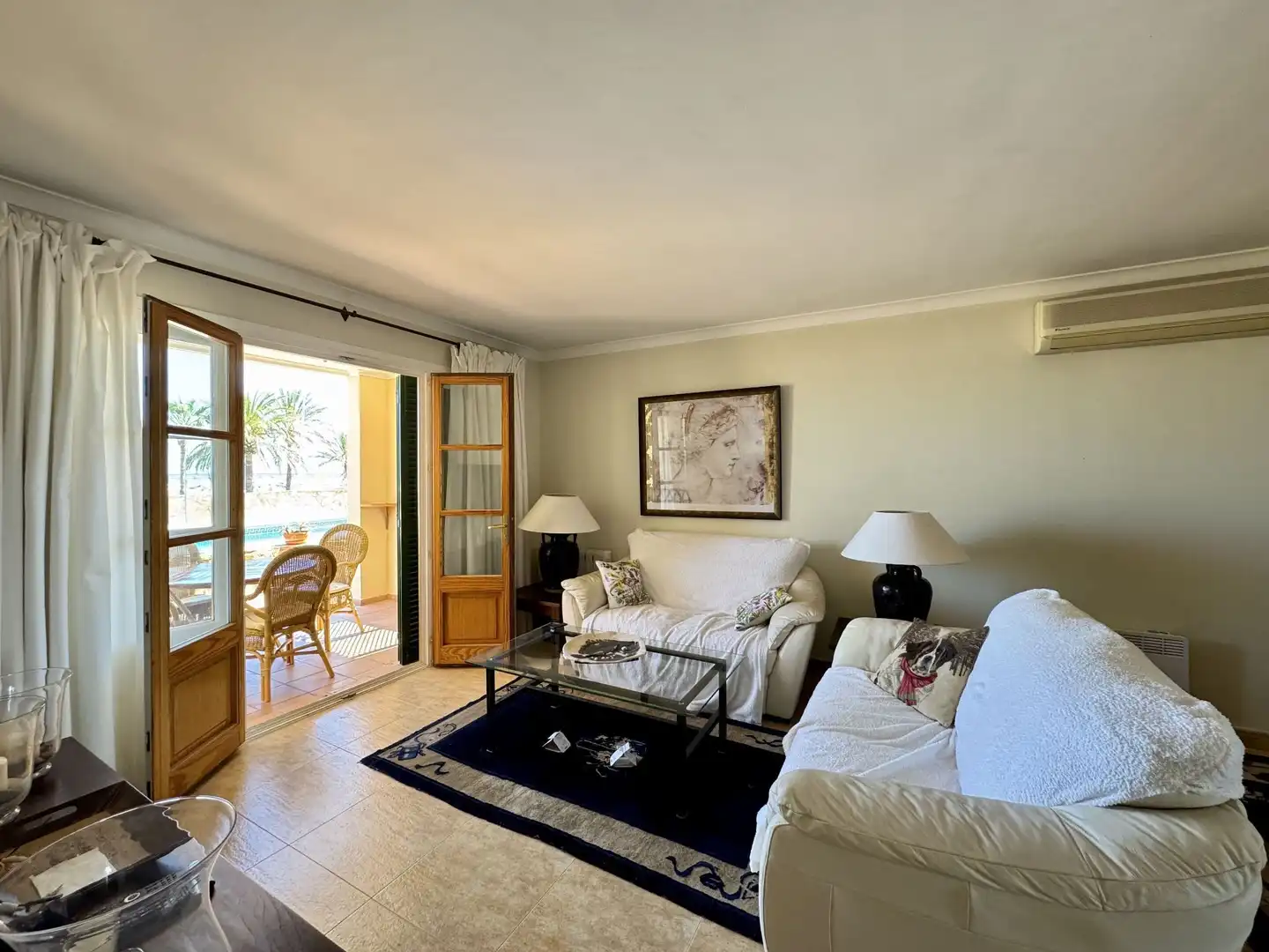 Sala de estar de Apartamento de alquiler en Campos con Aire acondicionado, Calefacción y Terraza