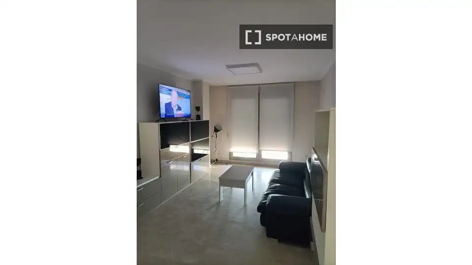 Living room of Flat for rent in Valencia  with Air Conditioner, Heating and Furnished