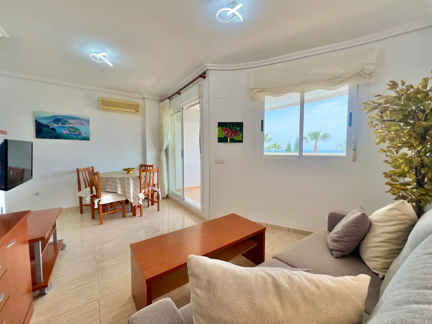 Sala de estar de Apartamento en venta en Oropesa del Mar / Orpesa con Aire acondicionado, Calefacción y Terraza