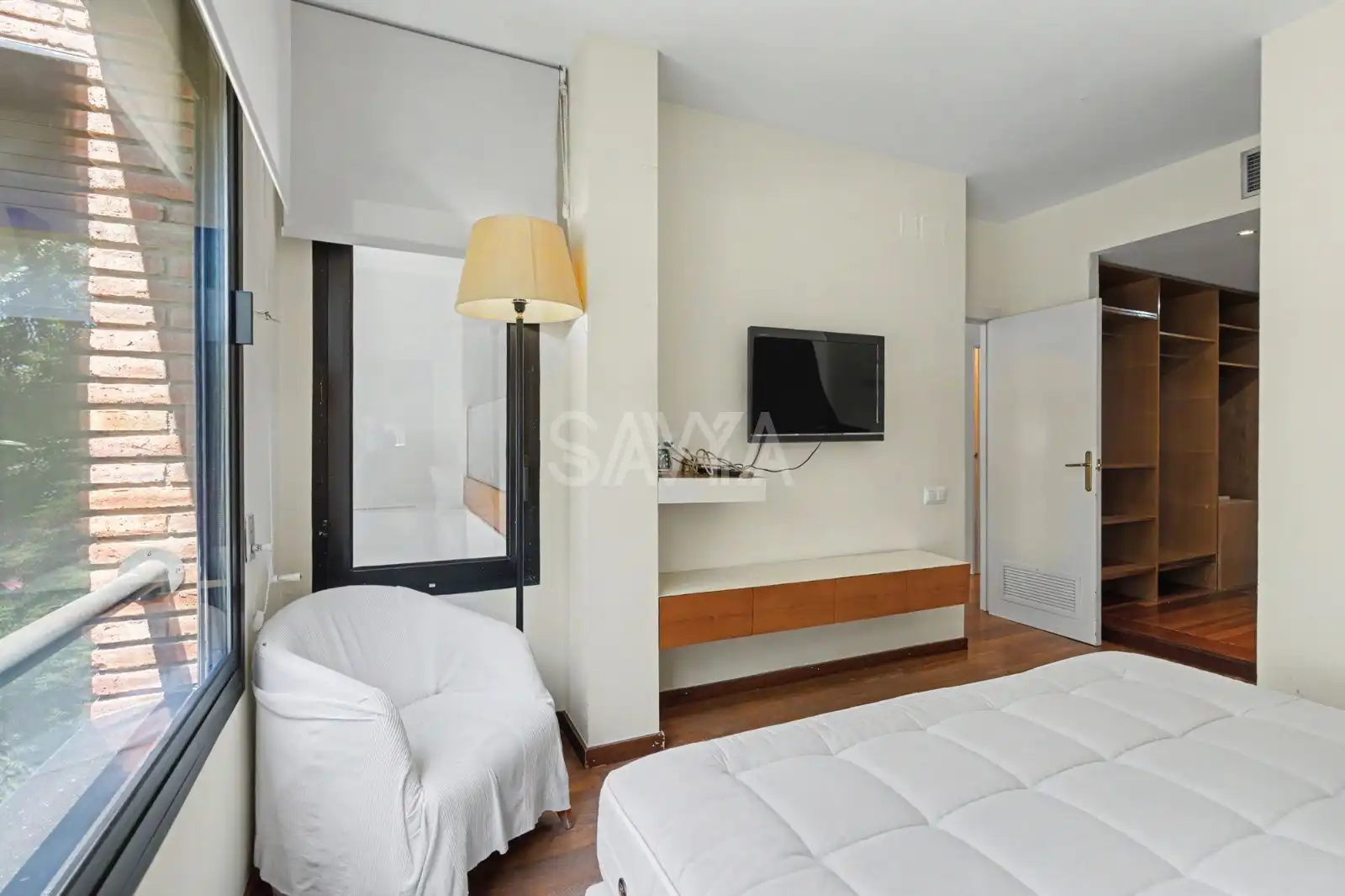 Habitación de Casa adosada de alquiler en Barcelona con Aire acondicionado, Calefacción y Parquet