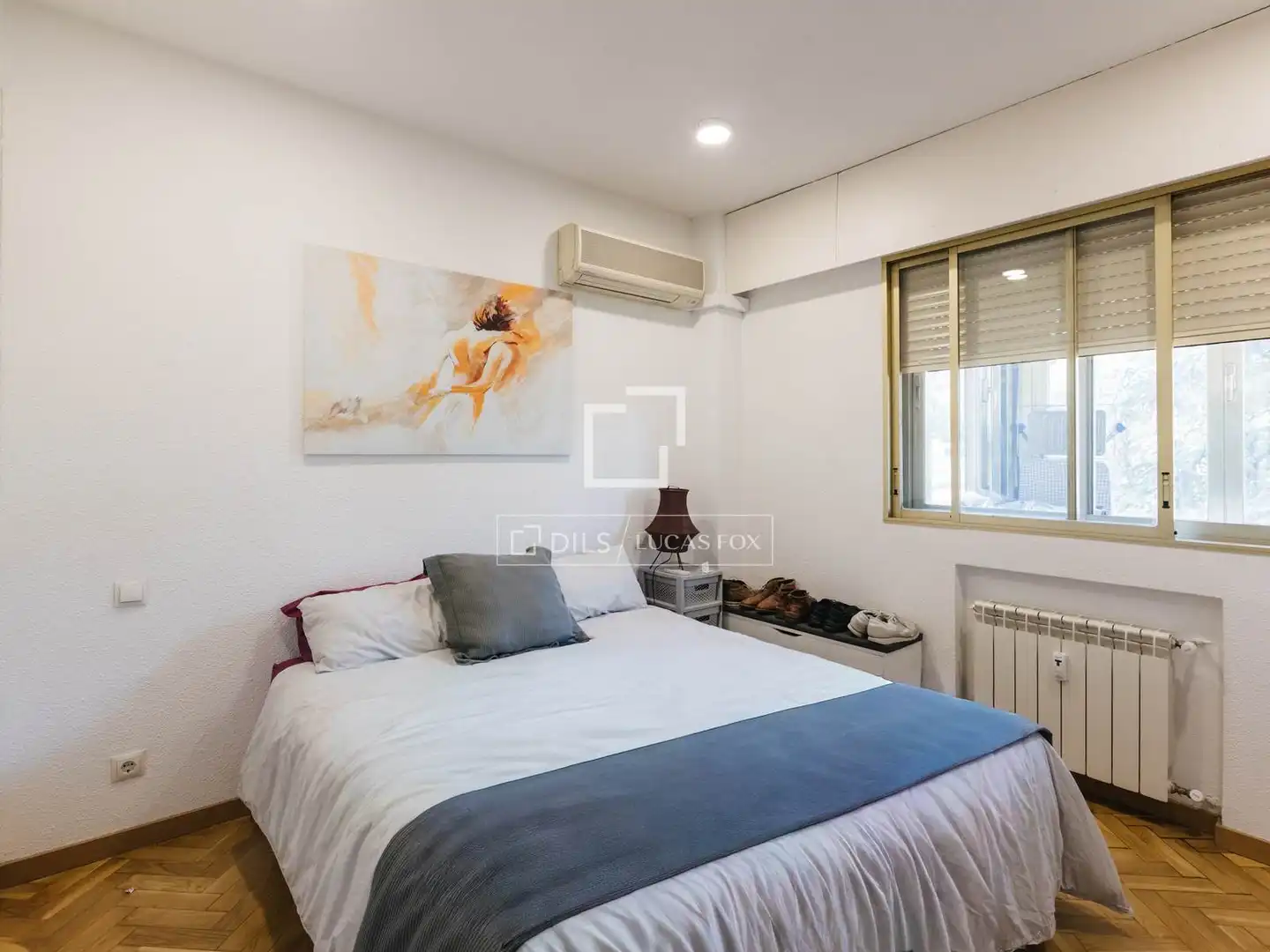 Bedroom of Flat for rent in Madrid  with Air Conditioner, Heating and Private garden