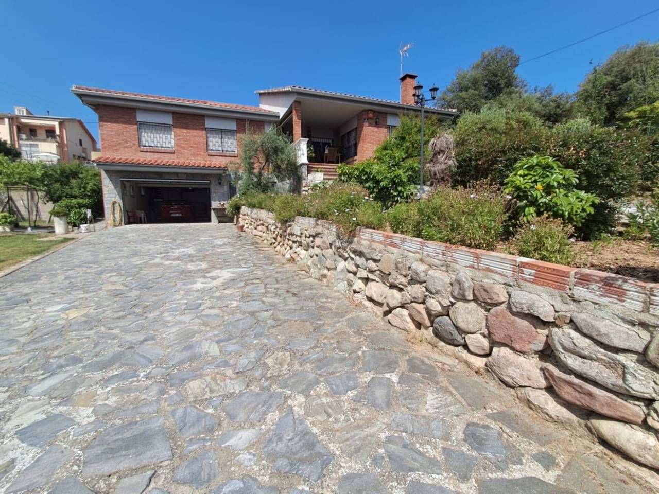 Exterior view of House or chalet for sale in Cànoves I Samalús  with Air Conditioner, Heating and Private garden