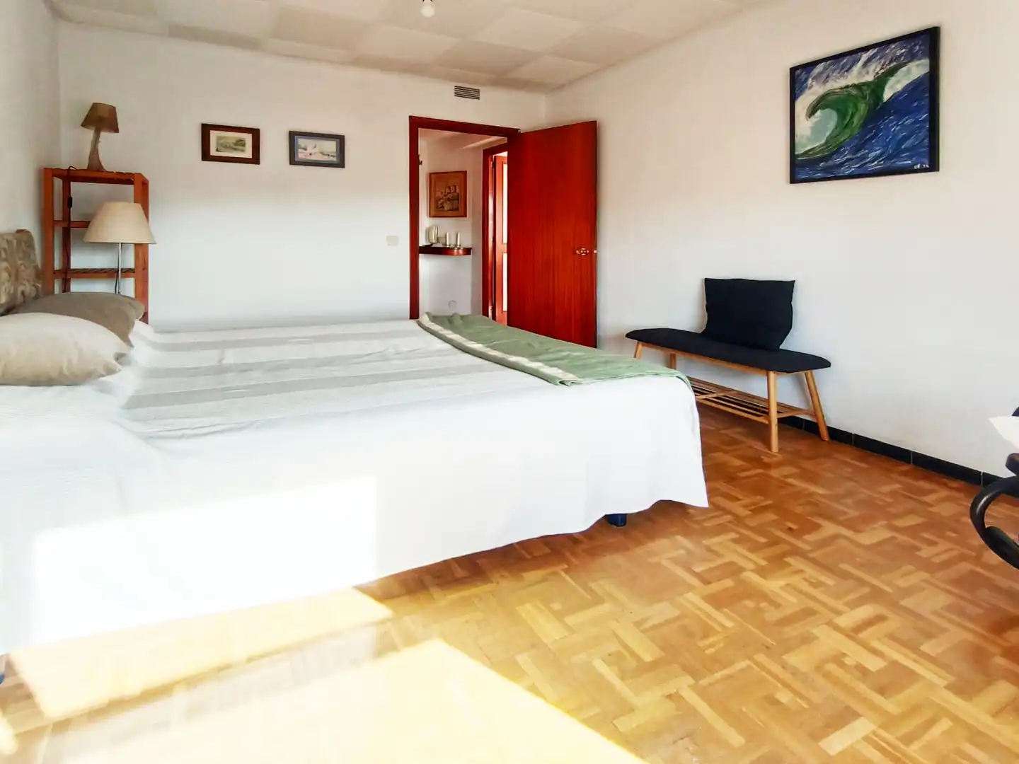 Schlafzimmer von Wohnung zum Verkauf in  Palma de Mallorca mit Klimaanlage, Parkett und Abstellraum