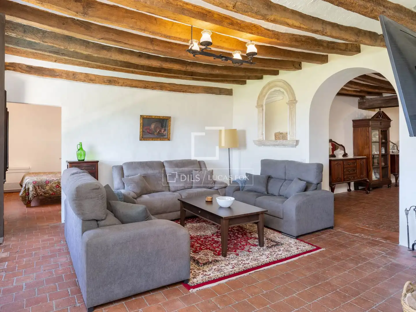 Sala d'estar de Finca rústica en venda en Vilademuls amb Aire condicionat, Jardí privat i Traster