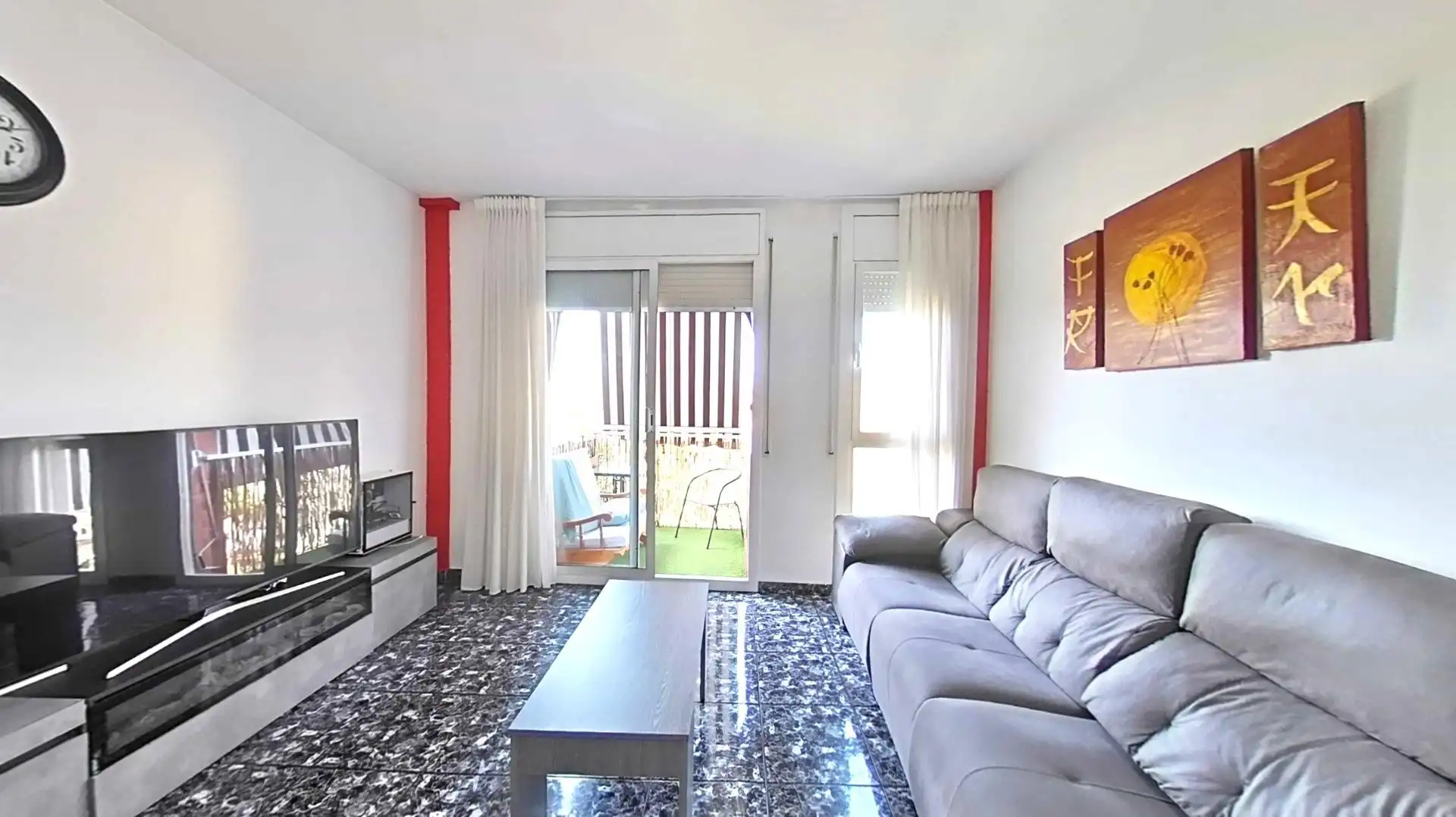 Wohnzimmer von Wohnung zum Verkauf in Sabadell mit Heizung, Parkett und Balkon
