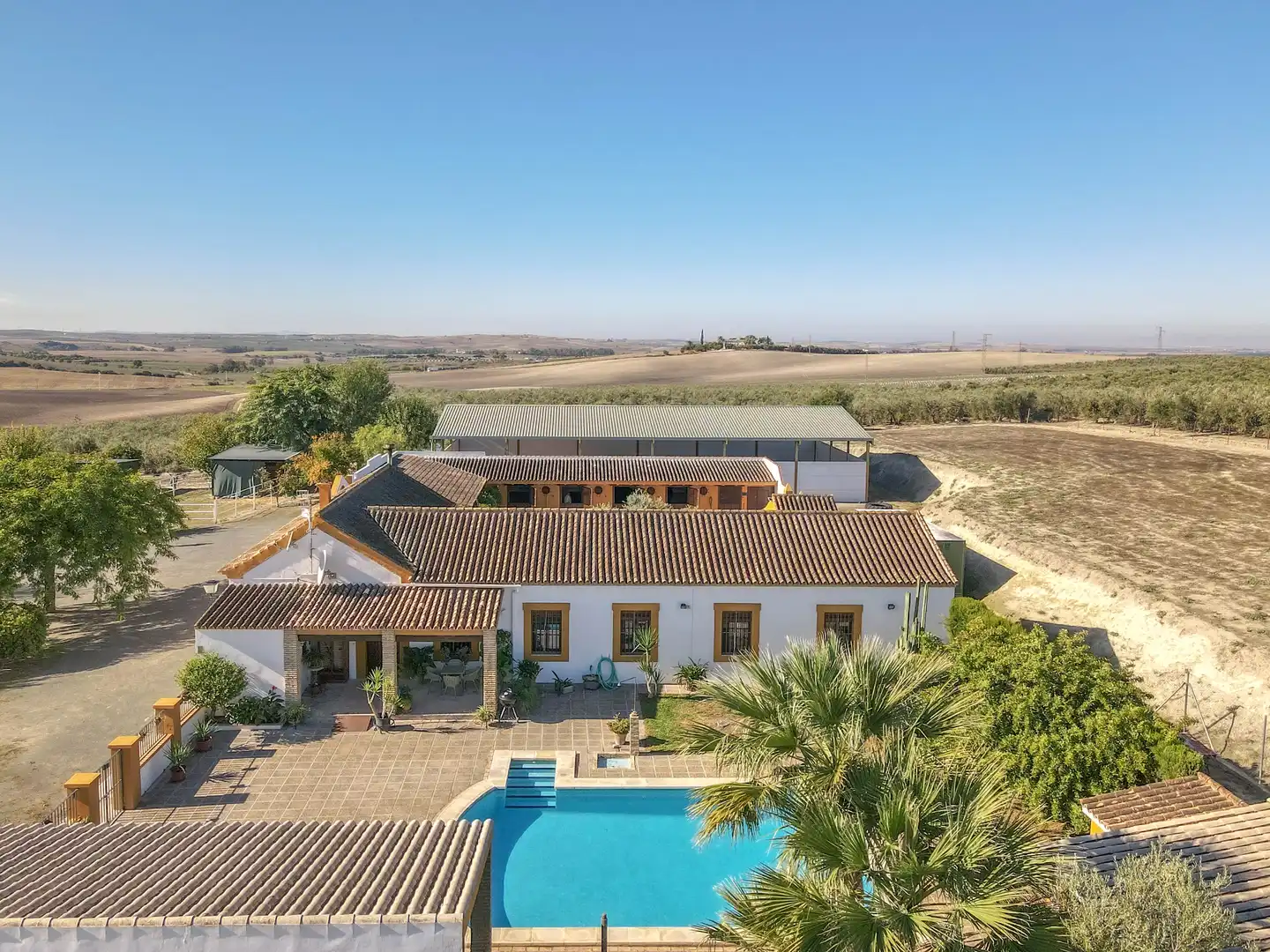 Exterior view of Houses for sale in Morón de la Frontera  with Air Conditioner, Private garden and Swimming Pool