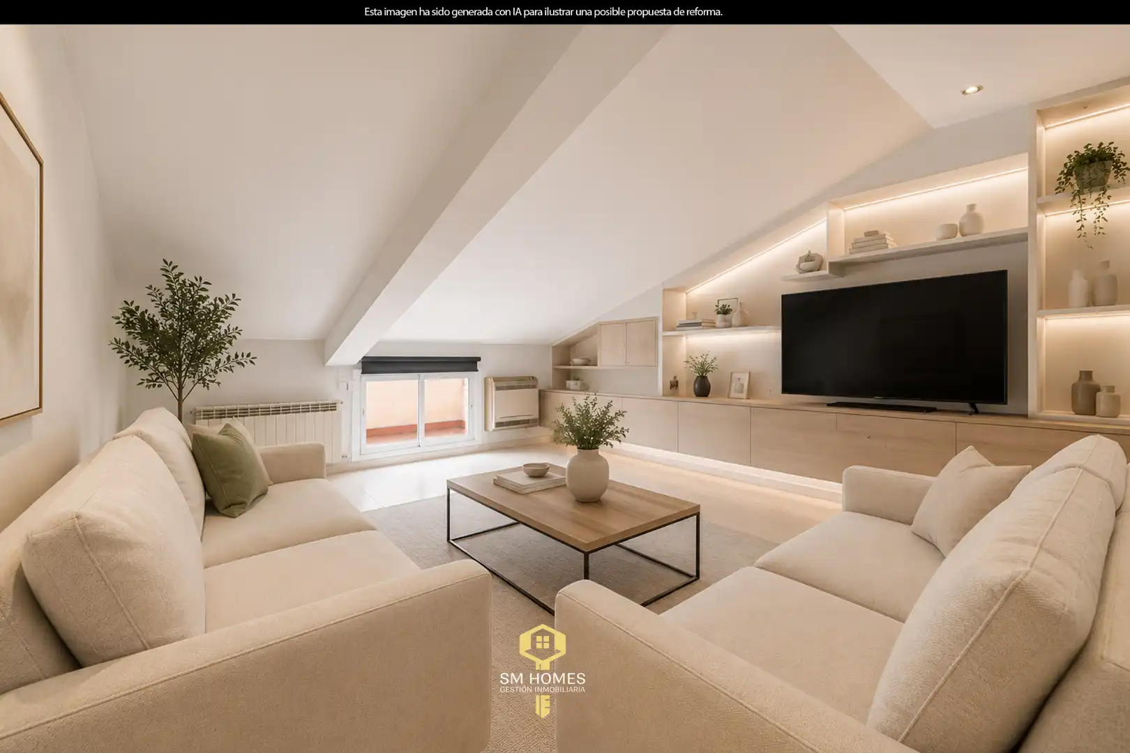 Living room of Attic for sale in San Fernando de Henares  with Air Conditioner, Heating and Terrace