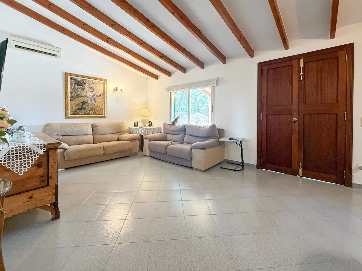 Sala de estar de Finca rústica en venta en Sencelles con Aire acondicionado, Jardín privado y Terraza