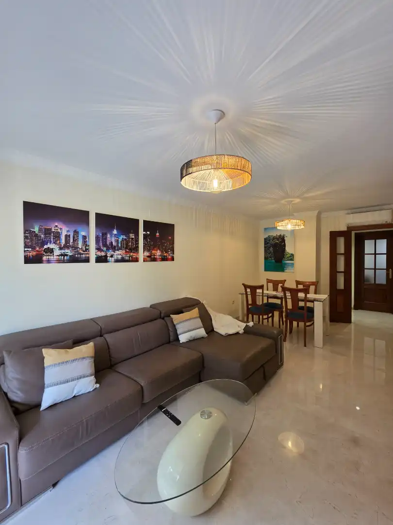 Living room of Flat for rent in Málaga  with Air Conditioner, Terrace and Furnished