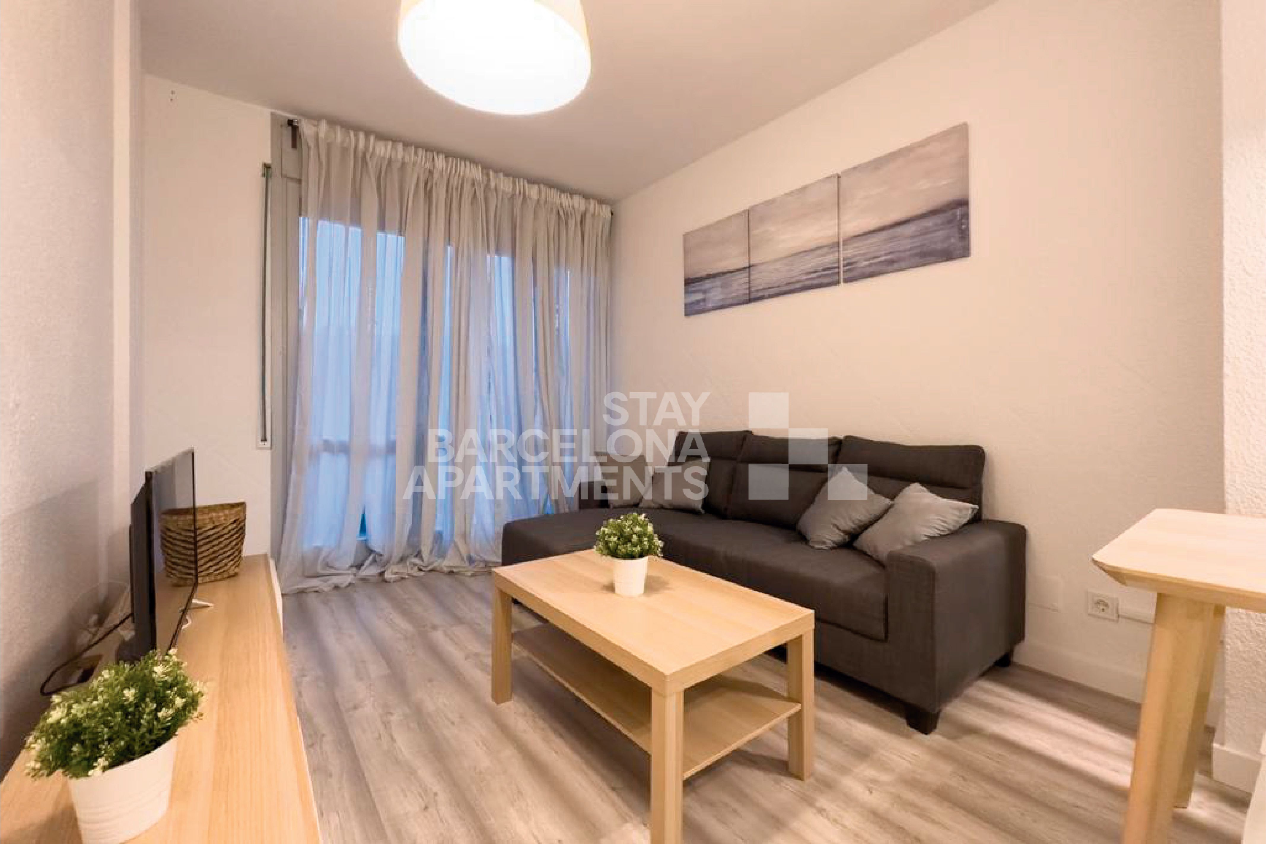 Sala d'estar de Apartament de lloguer en  Barcelona Capital amb Moblat, Forn i Rentadora