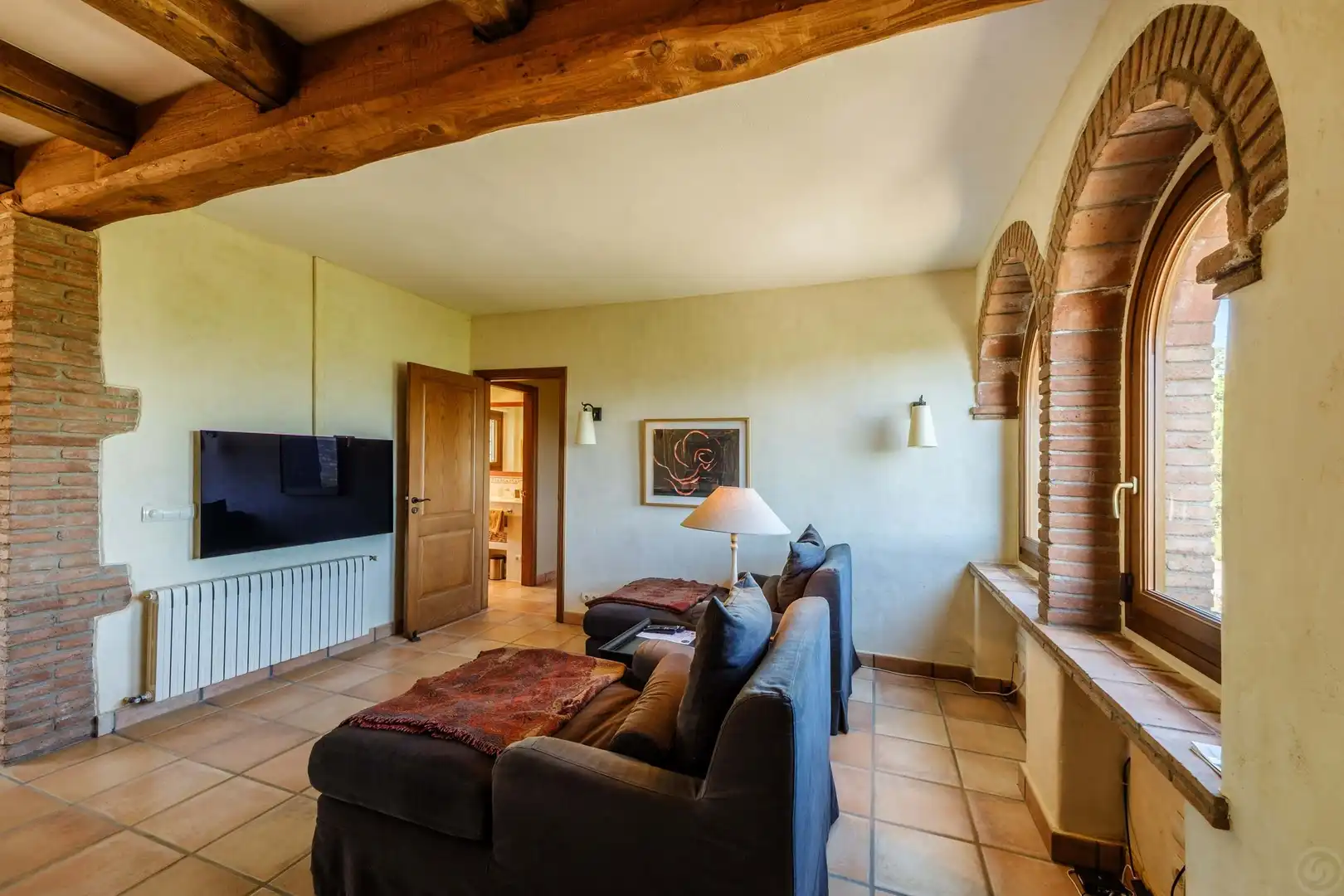 Living room of Houses for sale in Santa Cristina d'Aro  with Air Conditioner, Heating and Storage room
