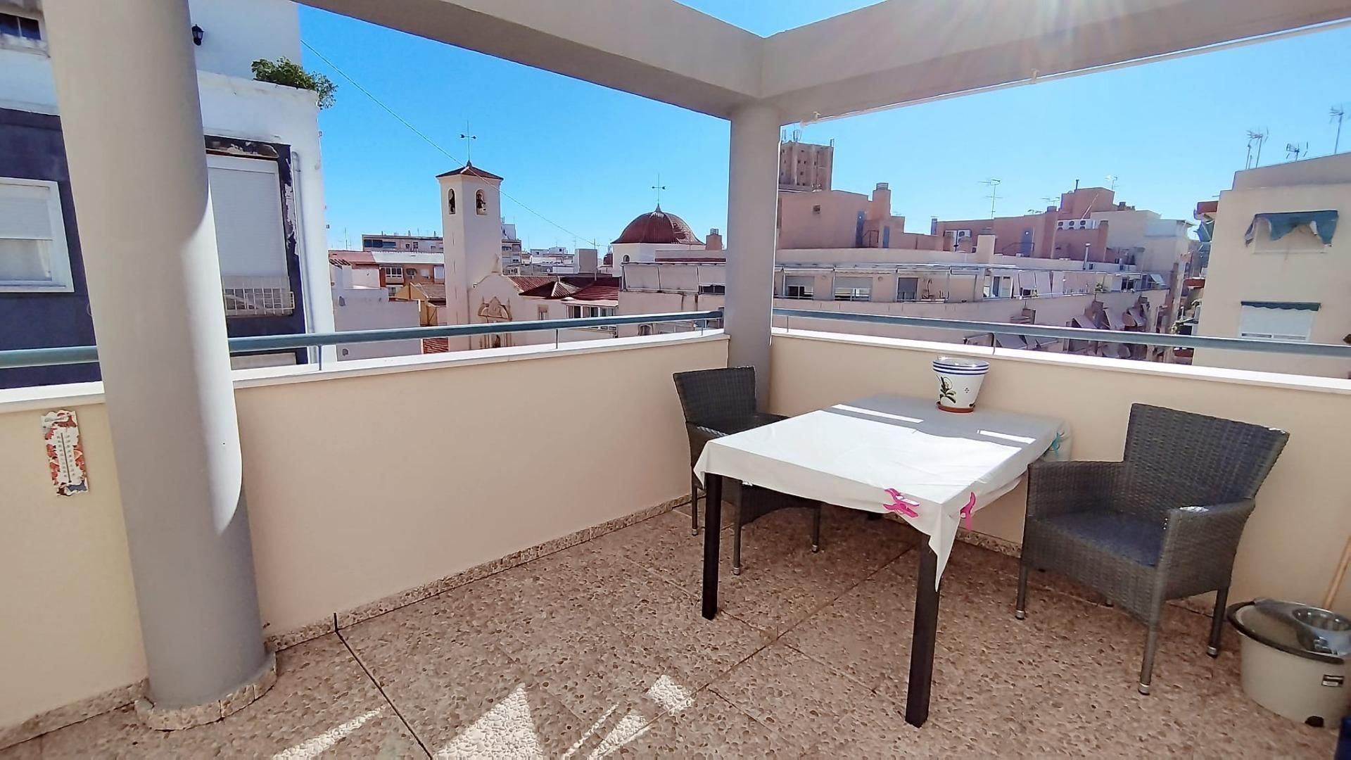 Terraza de Apartamento de alquiler en Alicante / Alacant con Aire acondicionado, Parquet y Terraza