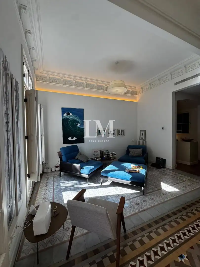 Sala d'estar de Apartament de lloguer en Eixample