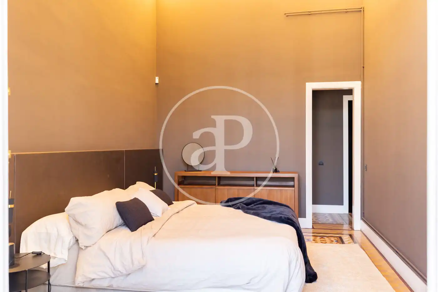 Schlafzimmer von Wohnung zur Miete in Barcelona mit Klimaanlage, Heizung und Möbliert