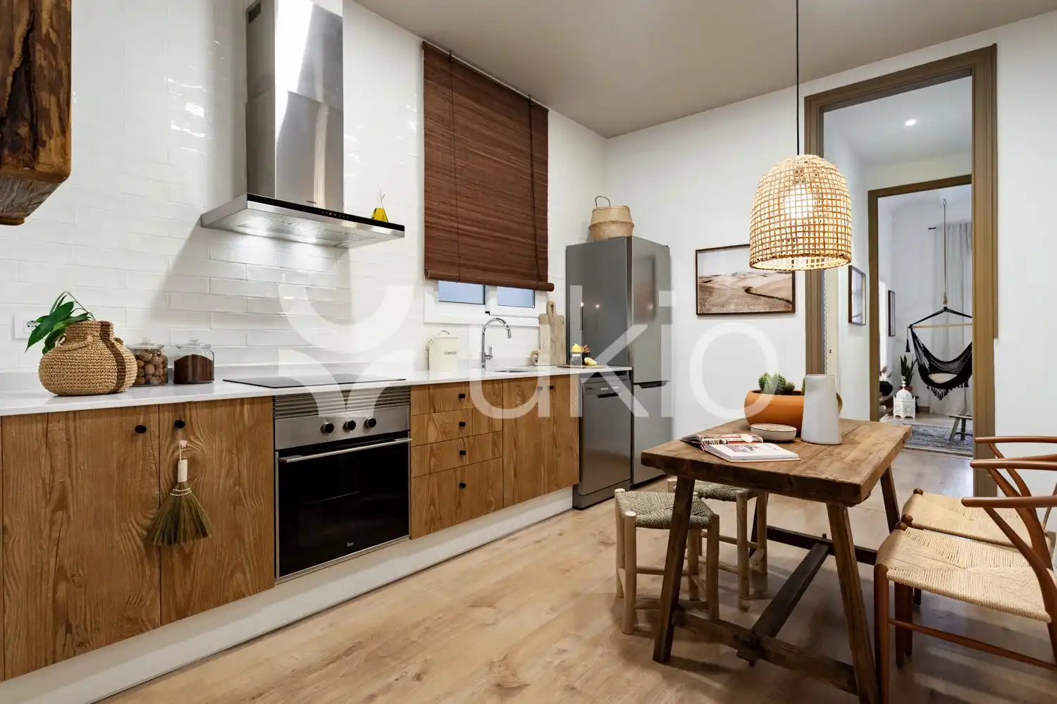 Kitchen of Flat for rent in Barcelona  with Air Conditioner, Heating and Terrace
