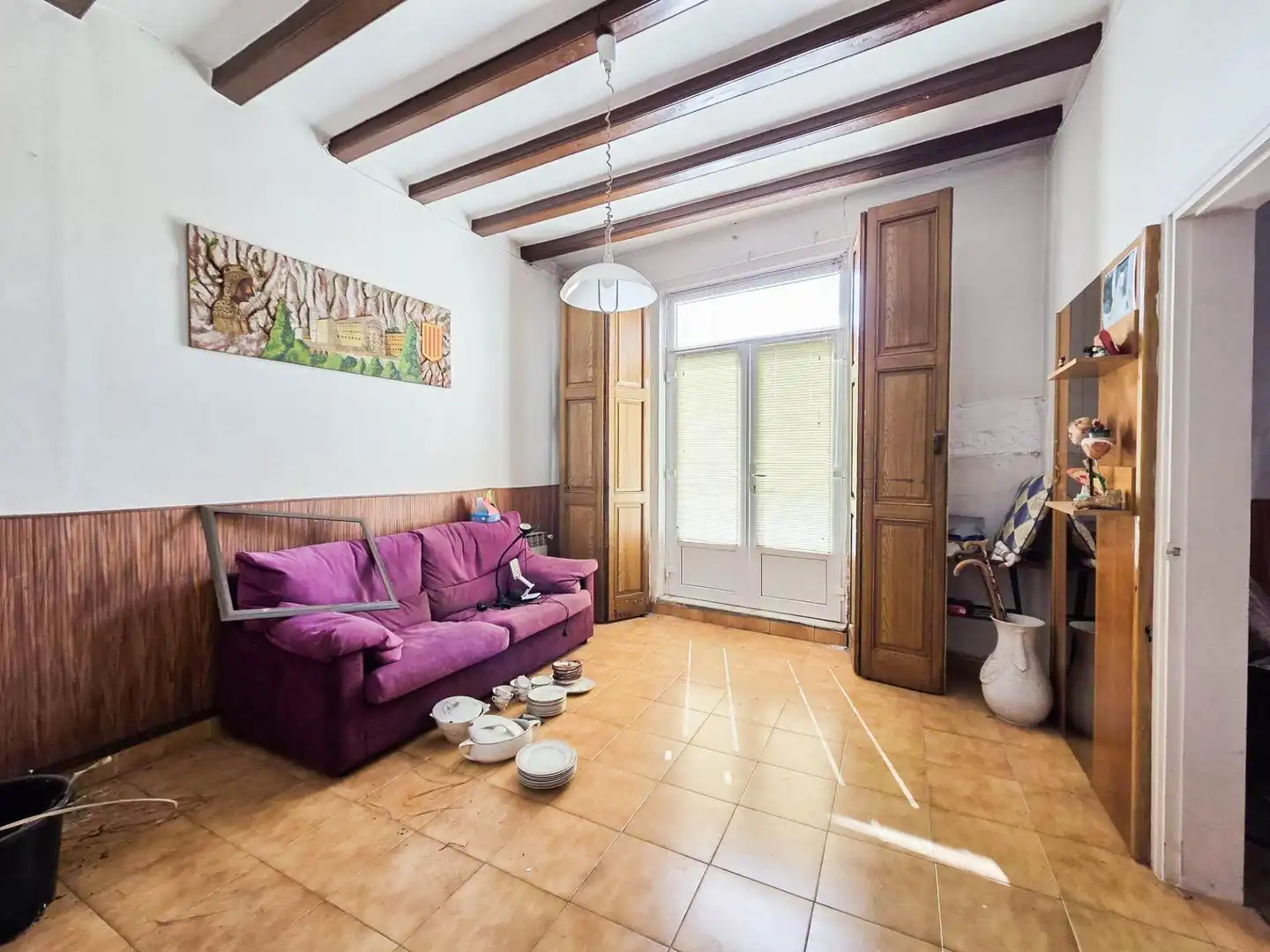 Sala de estar de Casa adosada en venta en El Papiol con Calefacción, Jardín privado y Terraza