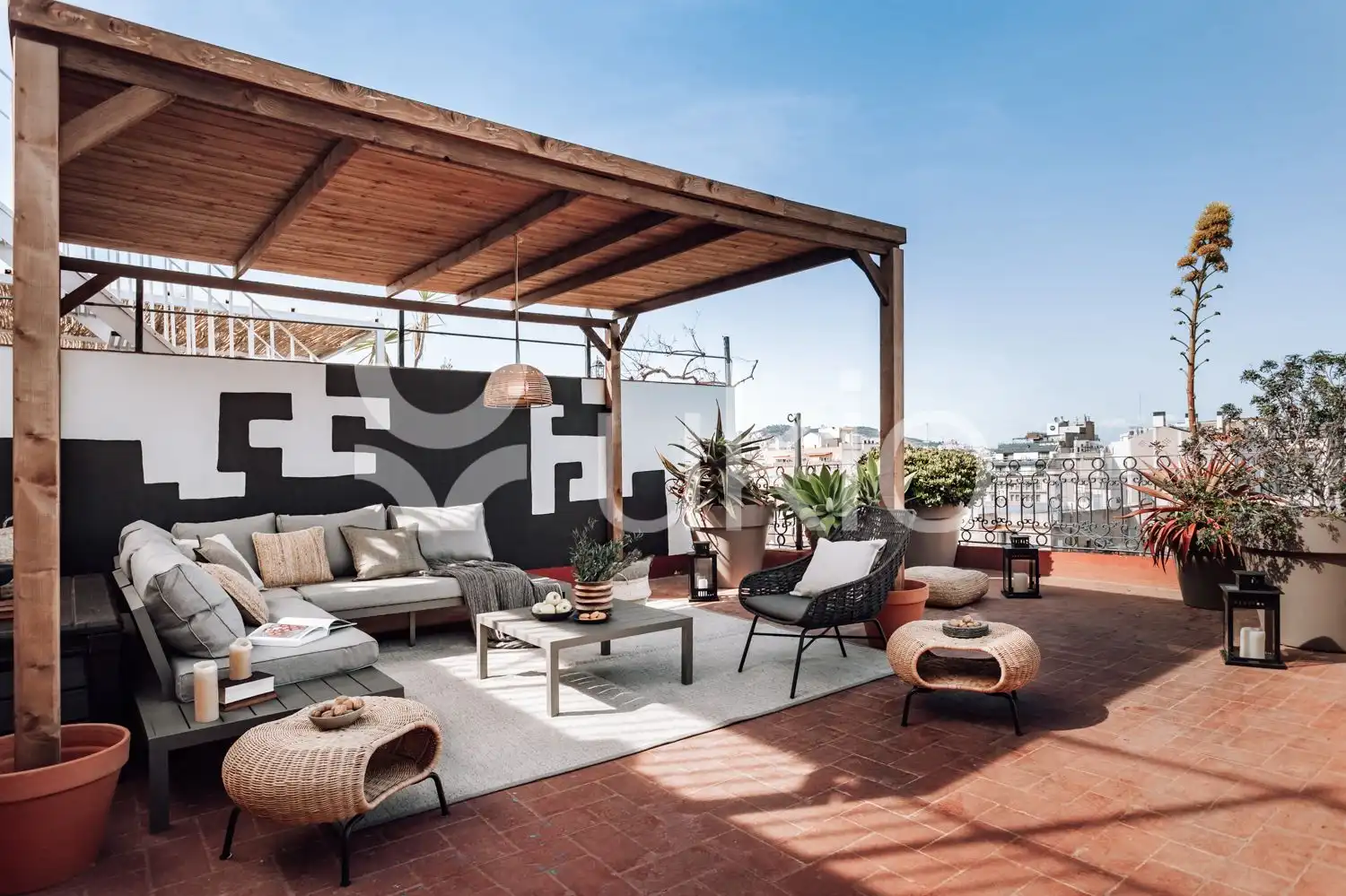 Terraza de Apartamento de alquiler en Barcelona con Aire acondicionado, Calefacción y Terraza