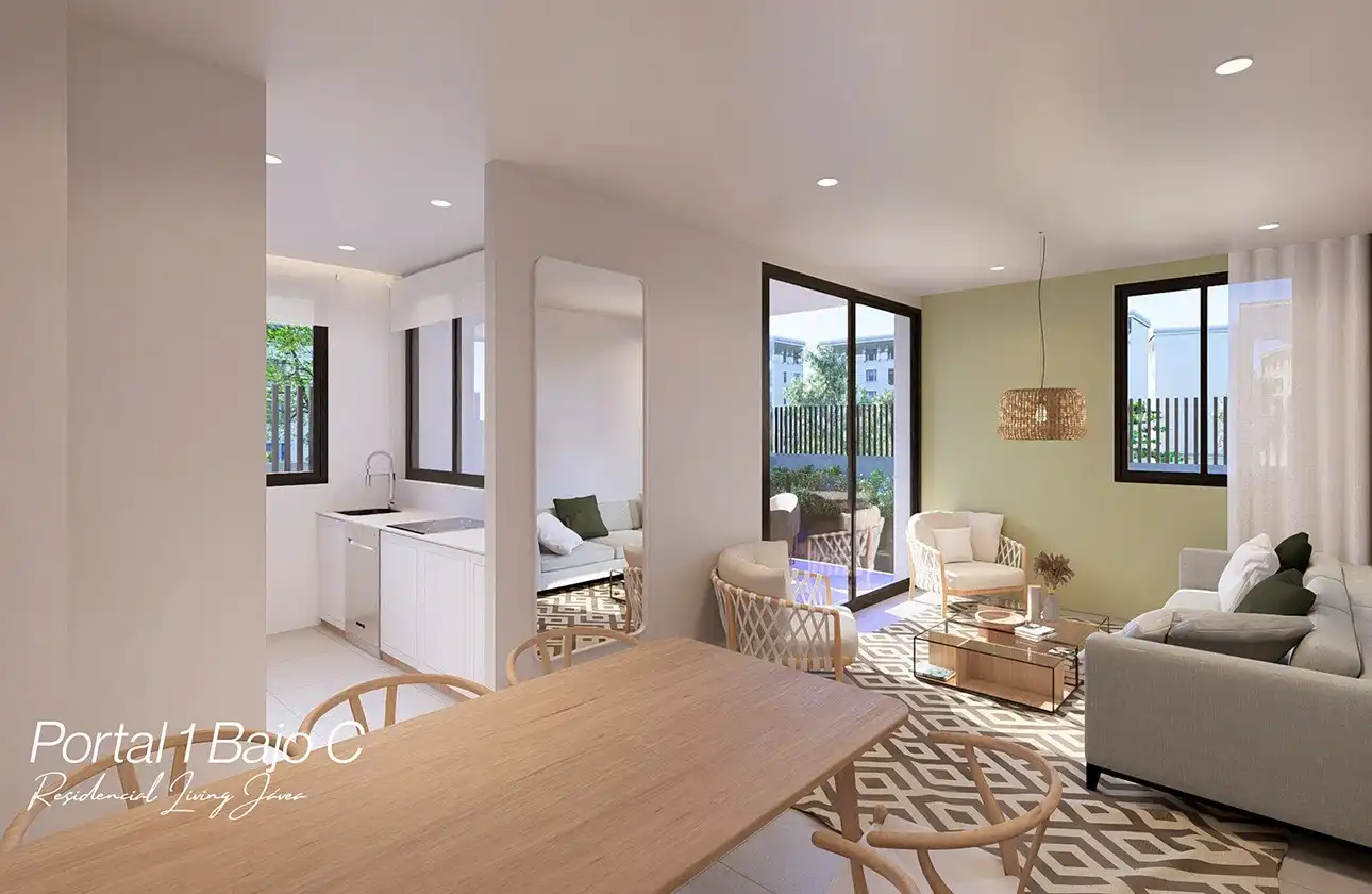 Living room of Apartments for sale in Jávea / Xàbia  with Air Conditioner, Heating and Private garden