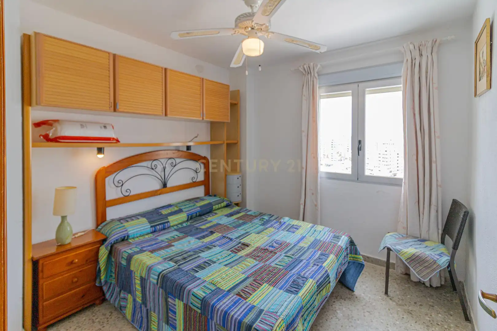Schlafzimmer von Wohnungen zur Miete in Calpe / Calp mit Klimaanlage, Ofen und Waschmaschine