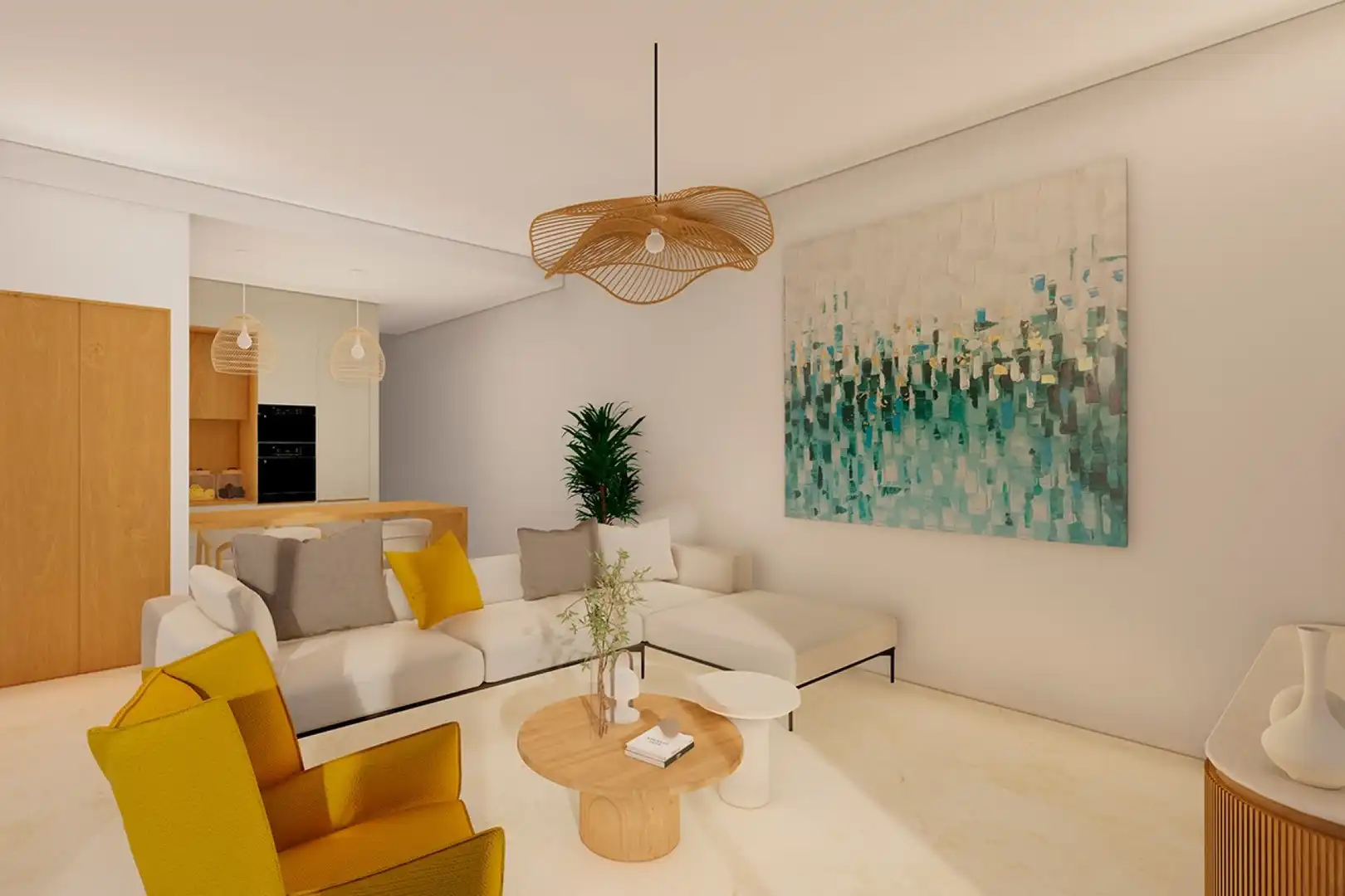 Sala d'estar de Pis en venda en Los Alcázares amb Aire condicionat, Jardí privat i Terrassa