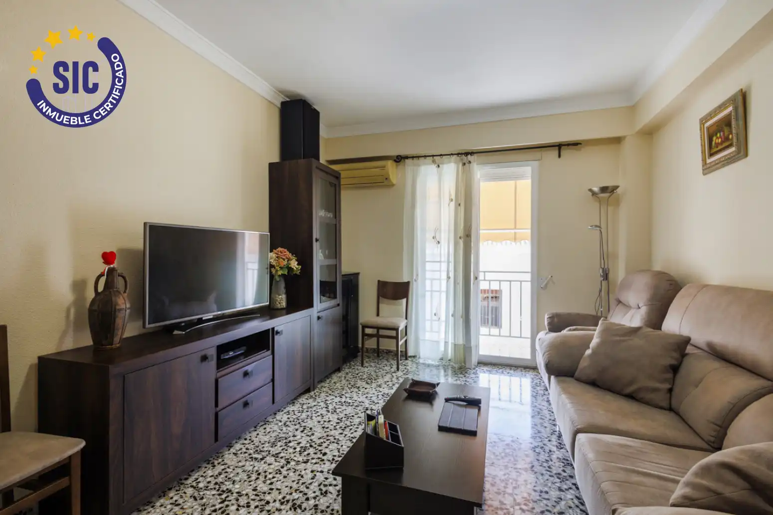 Sala de estar de Casa adosada en venta en Carlet con Terraza y Balcón