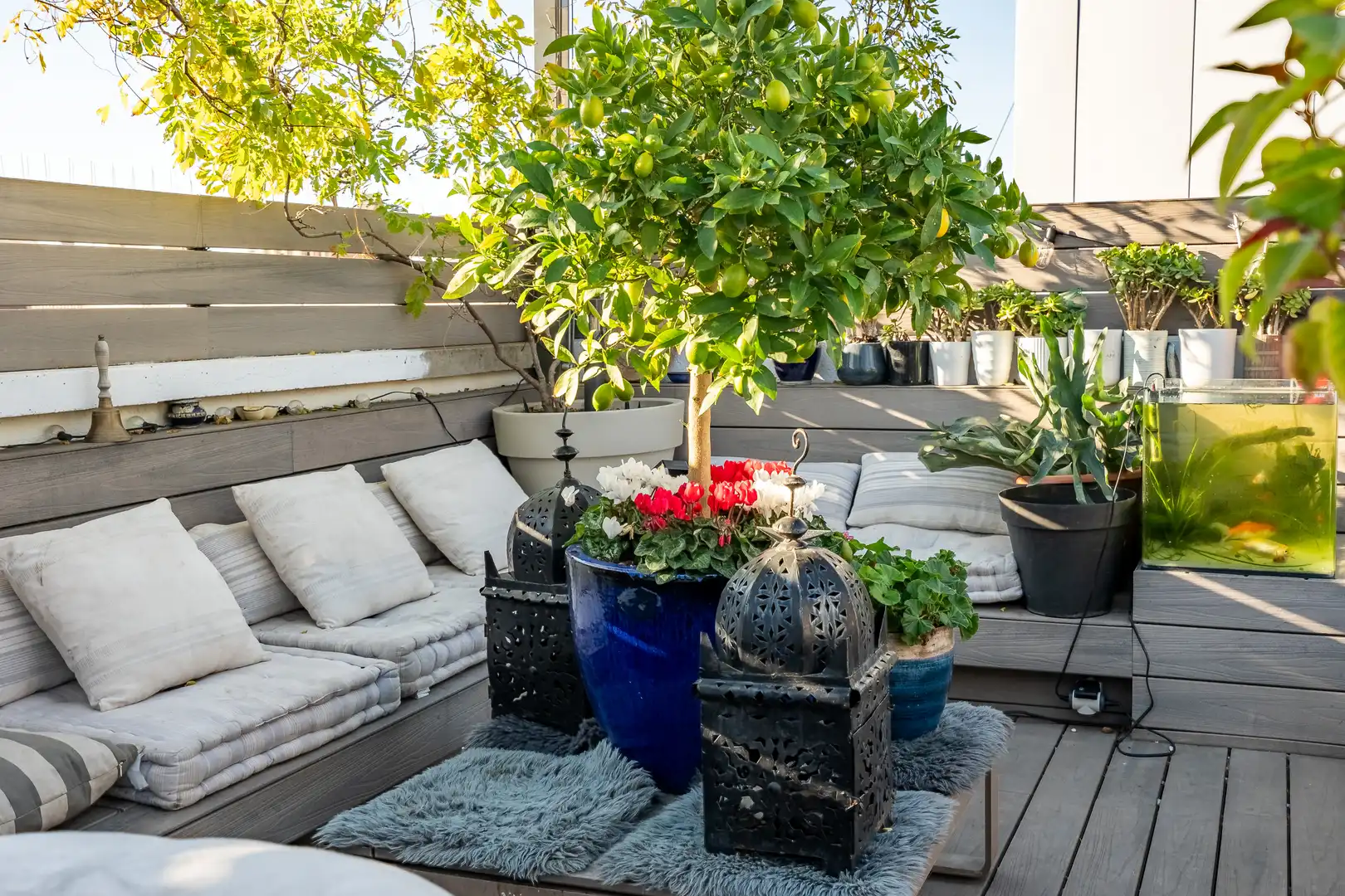 Terrasse von Dachboden zum Verkauf in Barcelona mit Klimaanlage, Heizung und Parkett