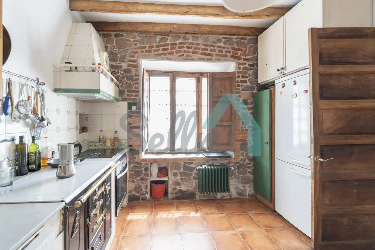 Küche von Einfamilien-Reihenhaus zum Verkauf in Carreño mit Heizung, Privatgarten und Parkett