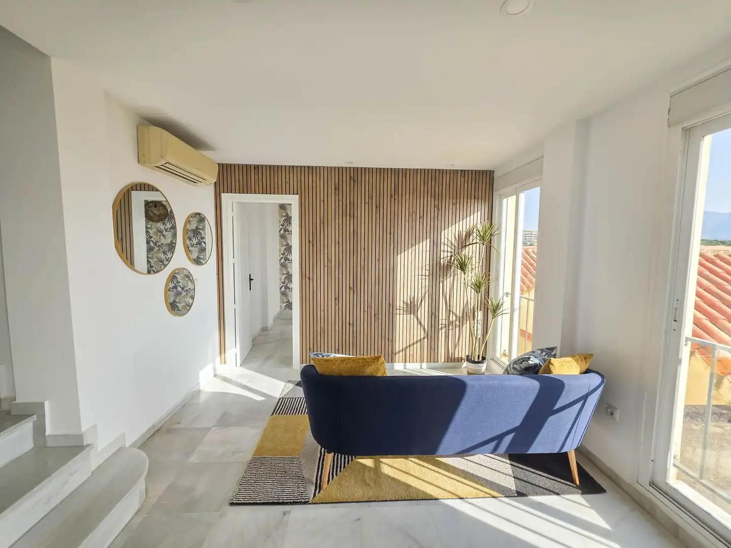 Living room of Attic for sale in Manilva  with Air Conditioner, Terrace and Furnished