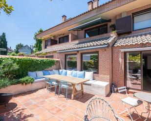 Terrace of Single-family semi-detached for sale in  Madrid Capital  with Air Conditioner, Heating and Private garden