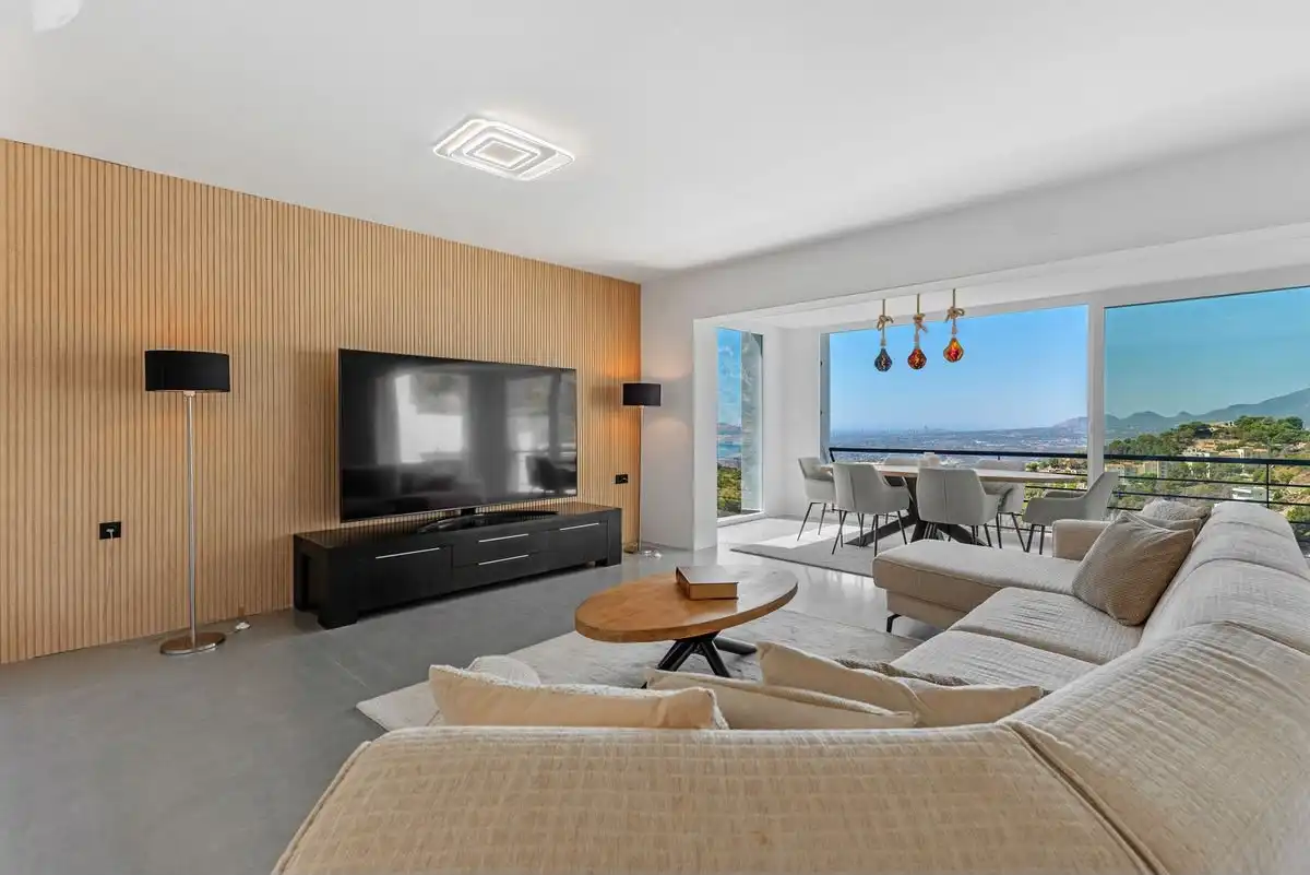 Sala de estar de Casa o chalet de alquiler en Altea con Aire acondicionado, Piscina y Amueblado
