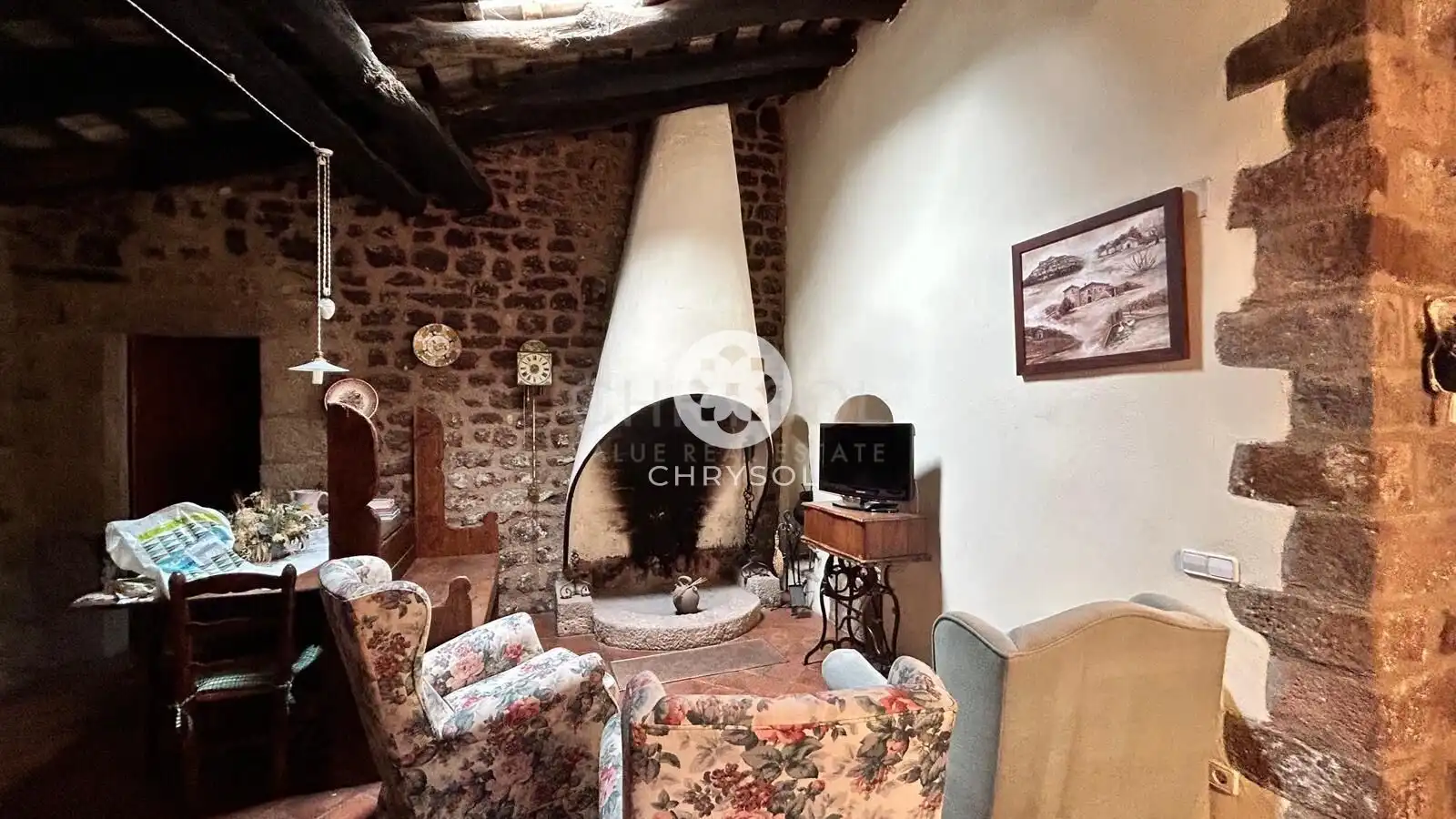 Sala de estar de Finca rústica en venta en Mura con Jardín privado y Piscina