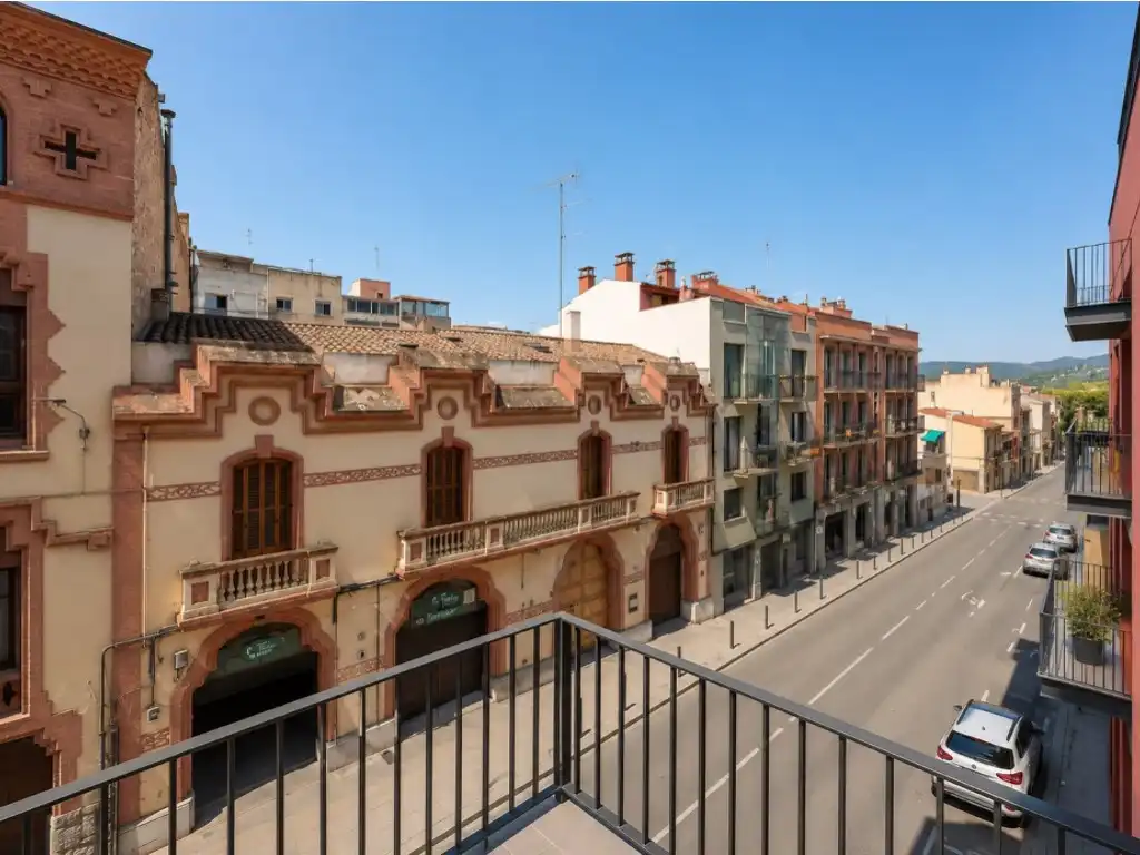 Vista exterior de Pis en venda en Vilafranca del Penedès amb Aire condicionat, Forn i Balcó