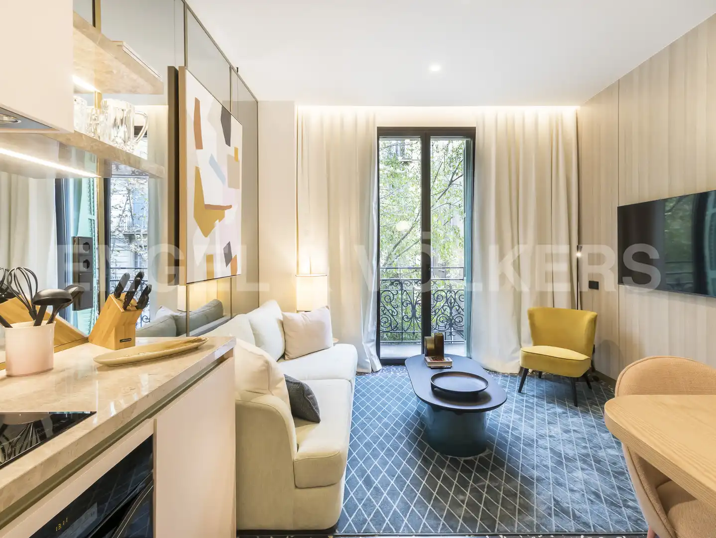 Living room of Flat for rent in Eixample