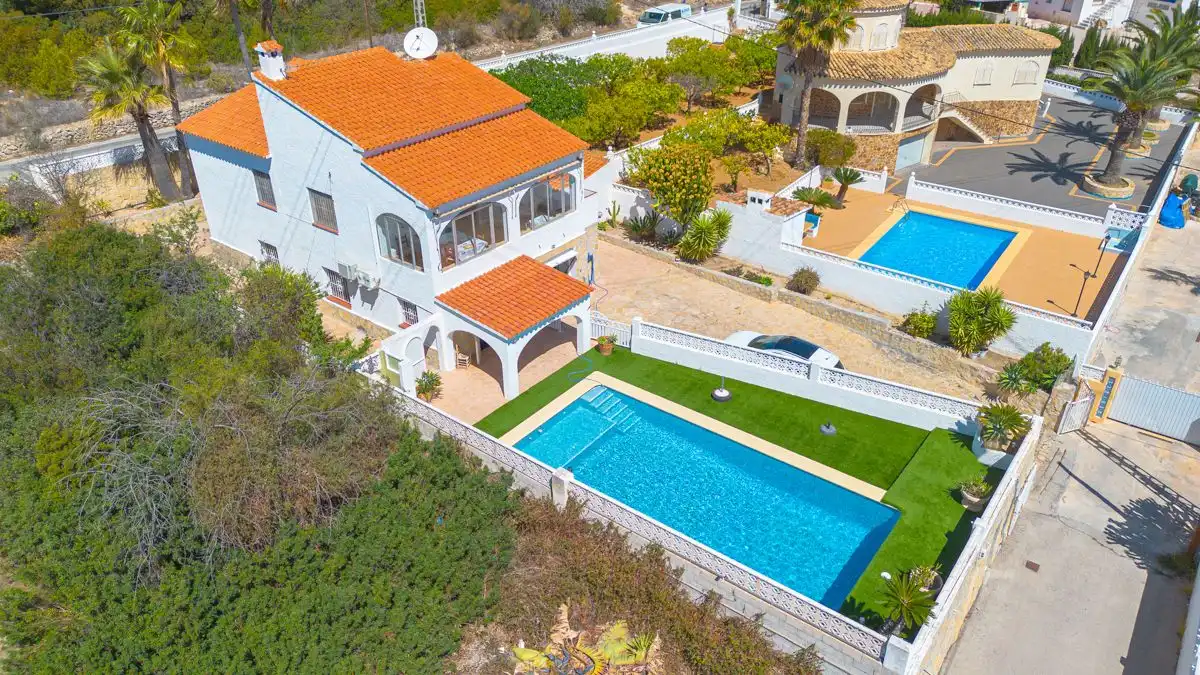 Exterior view of Houses for sale in Calpe / Calp  with Air Conditioner, Heating and Private garden