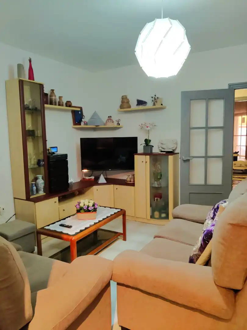 Living room of Flat for sale in Lorca  with Air Conditioner, Terrace and Furnished